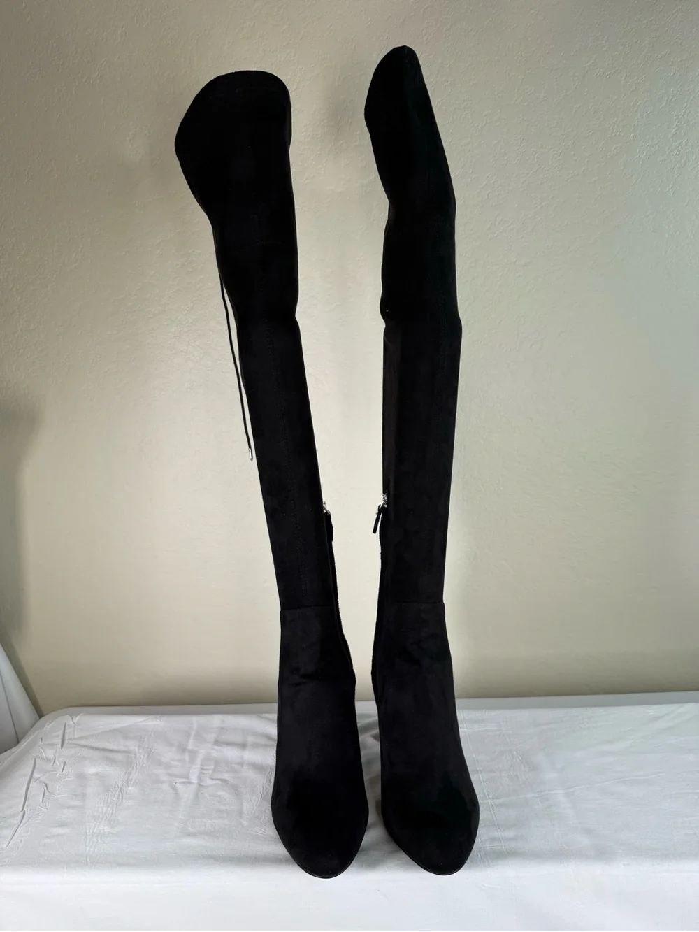 Dolce Vita Katy Over the Knee Black Heeled Boots Size 11